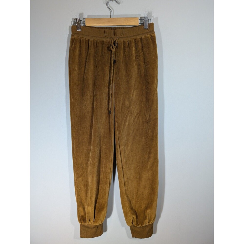Madewell MWL Toffee High Rise Velour Lounge Tapered Ankle Joggers Sz S Cozy Boho